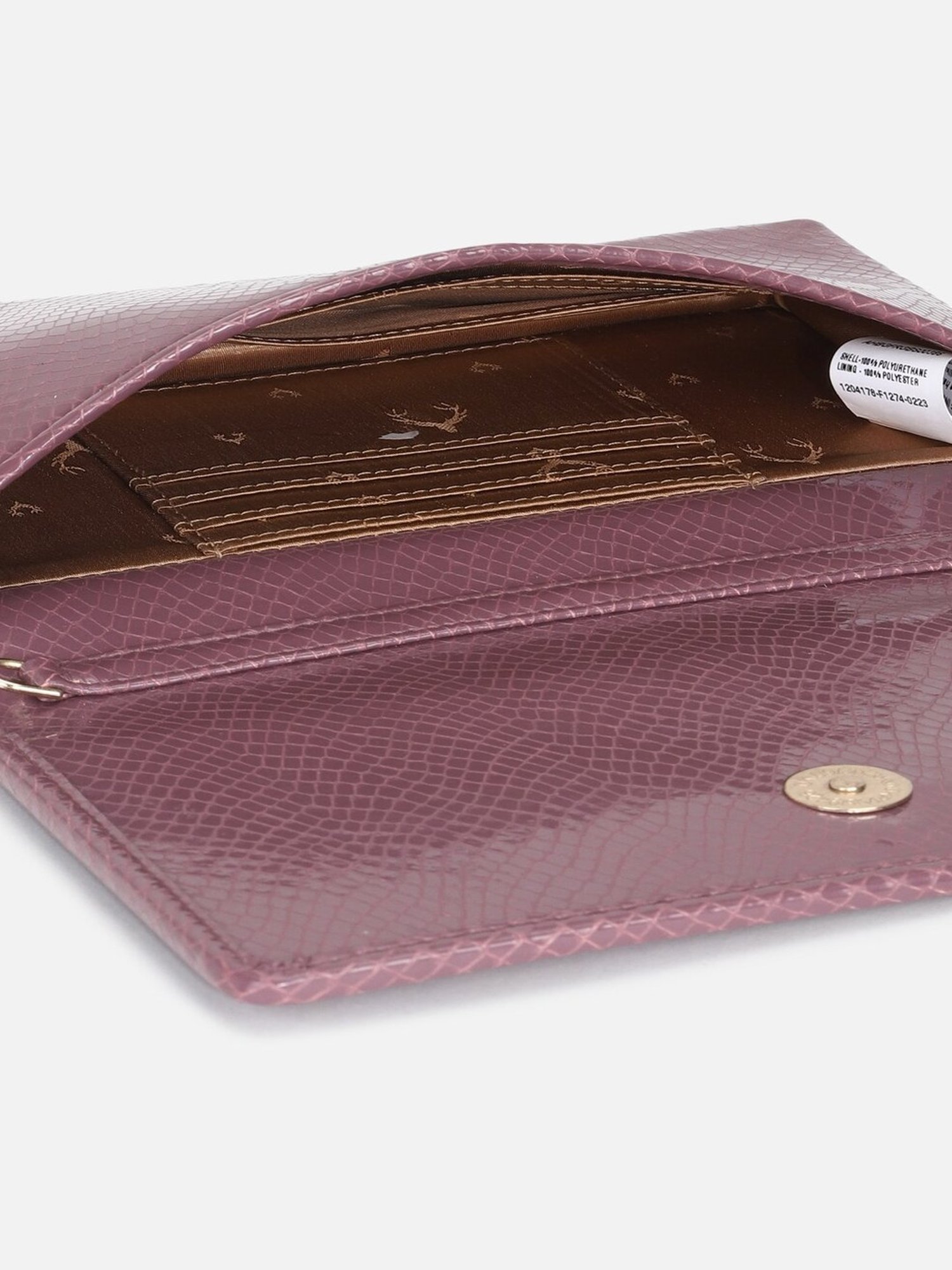 Allen Solly Pink Textured Medium Sling Handbag