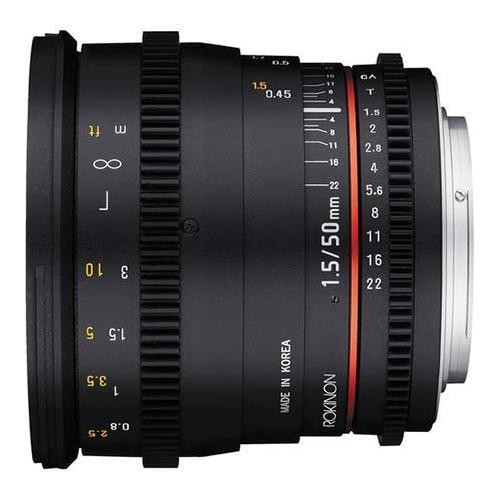 Rokinon 50mm T/1.5 DS Cine Lens (for Video DSLR Nikon Cameras)