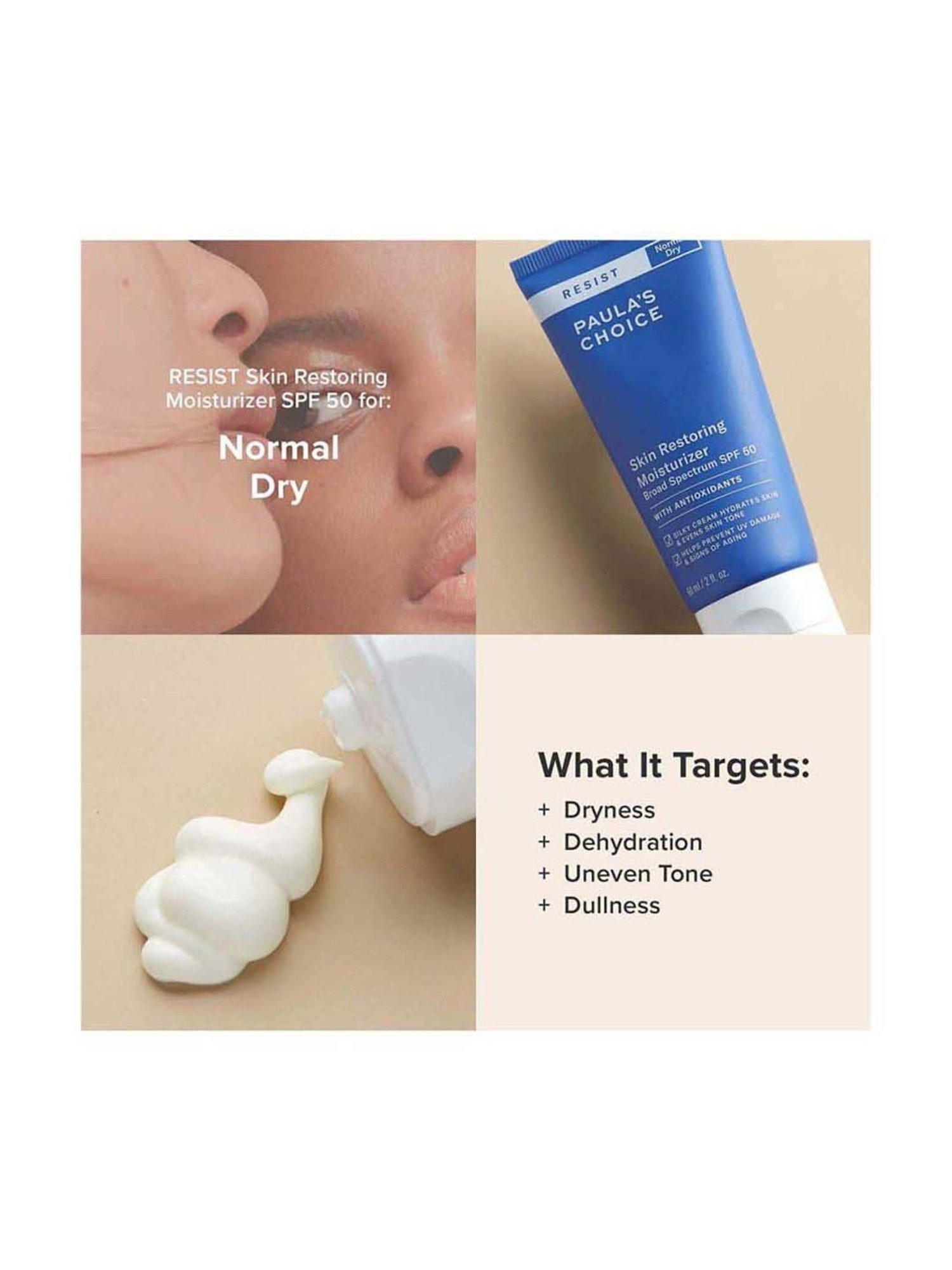 Paula's Choice Resist Skin Restoring Moisturizer SPF 50, UVA & UVB Protection Sunscreen 60 ml