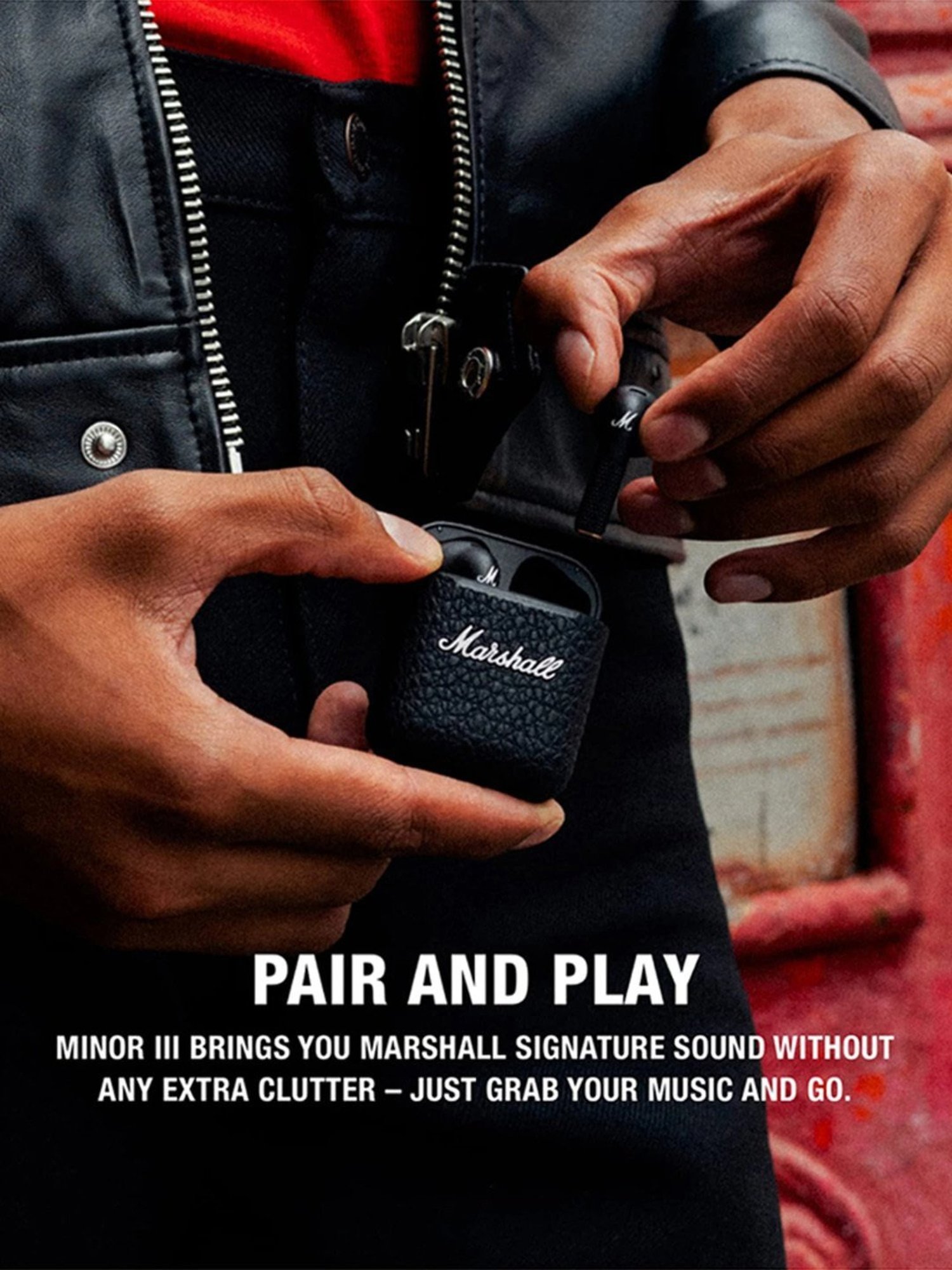 Marshall Minor III Bluetooth Truly Wireless in-Ear Earbuds with Mic (Black)