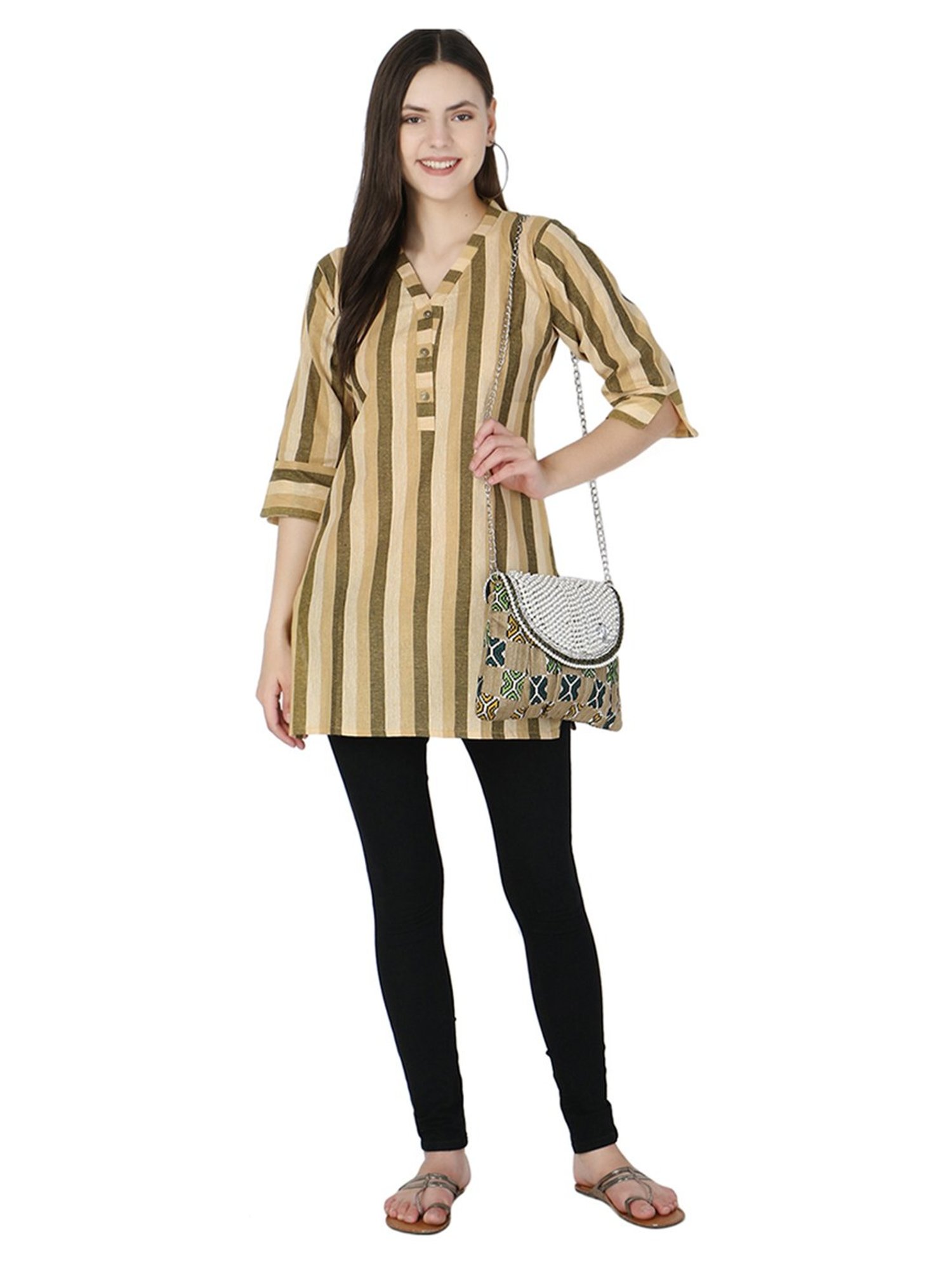 Spice Art Beige Embroidered Medium Clutch