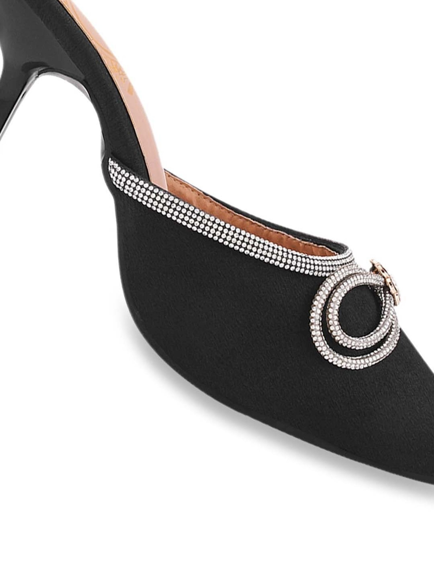 Shoetopia Women's Black Mule Stilettos