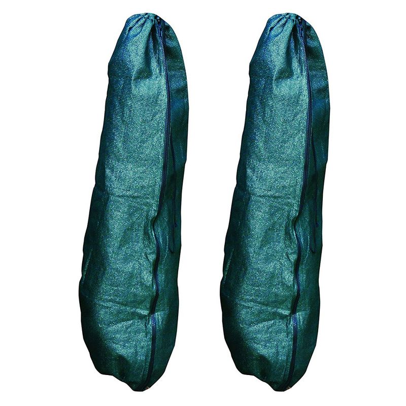 NuVue 24172 Winter Zip A Tree TreeCoat 4 Foot Tree Shrub Cover, Hunter Green (2 Pack)