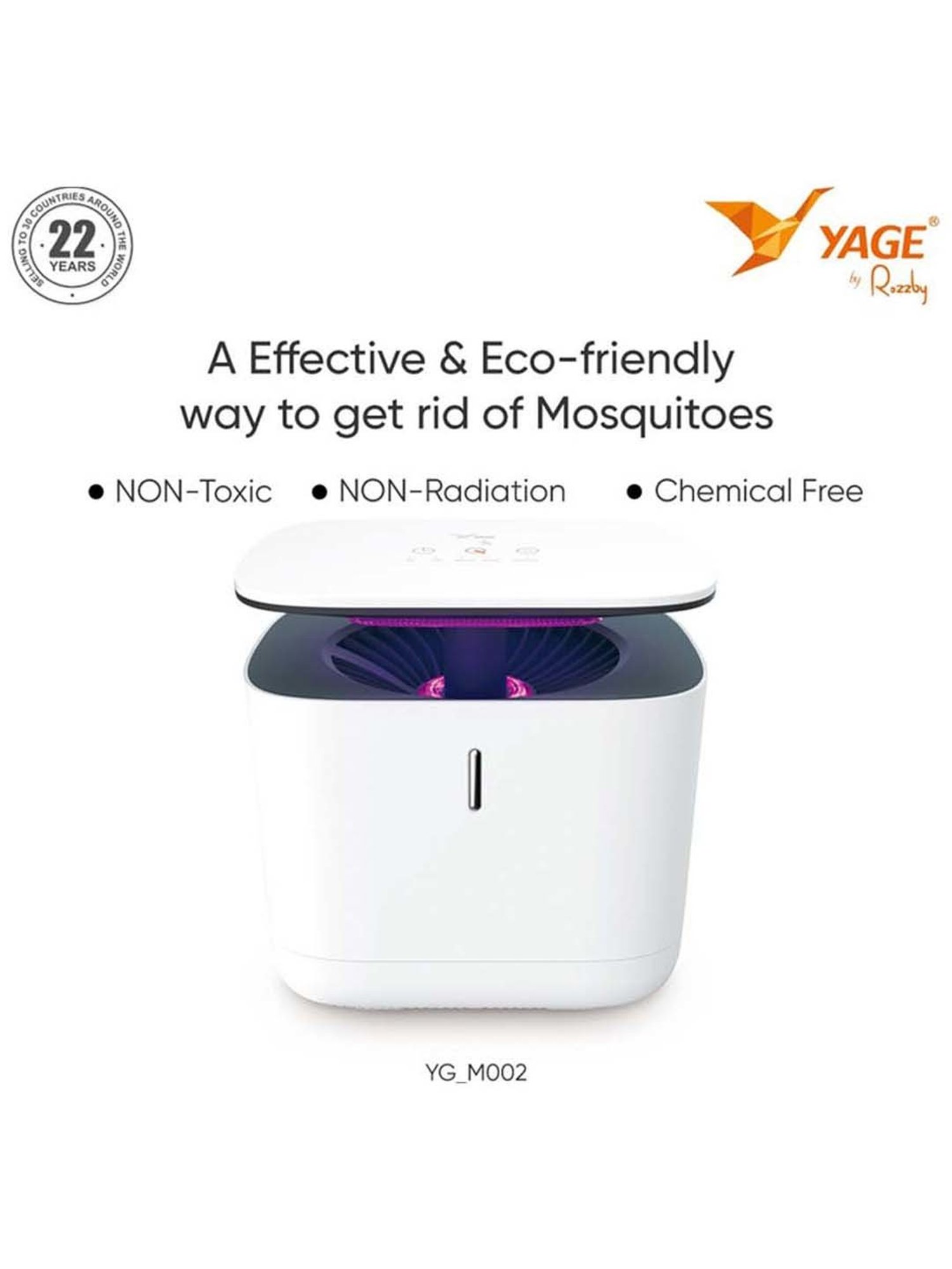 Yage YG-M002 Electric Insect Killer Suction Trap For Indoor and Outdoor (White)