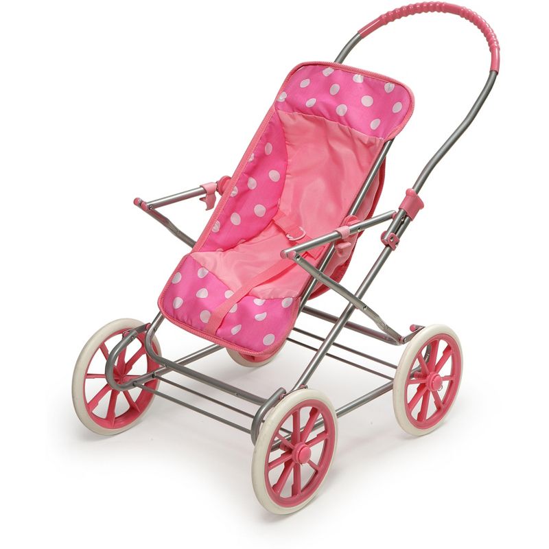 Badger Basket 3-in-1 Doll Carrier/Stroller - Pink & White Polka Dots