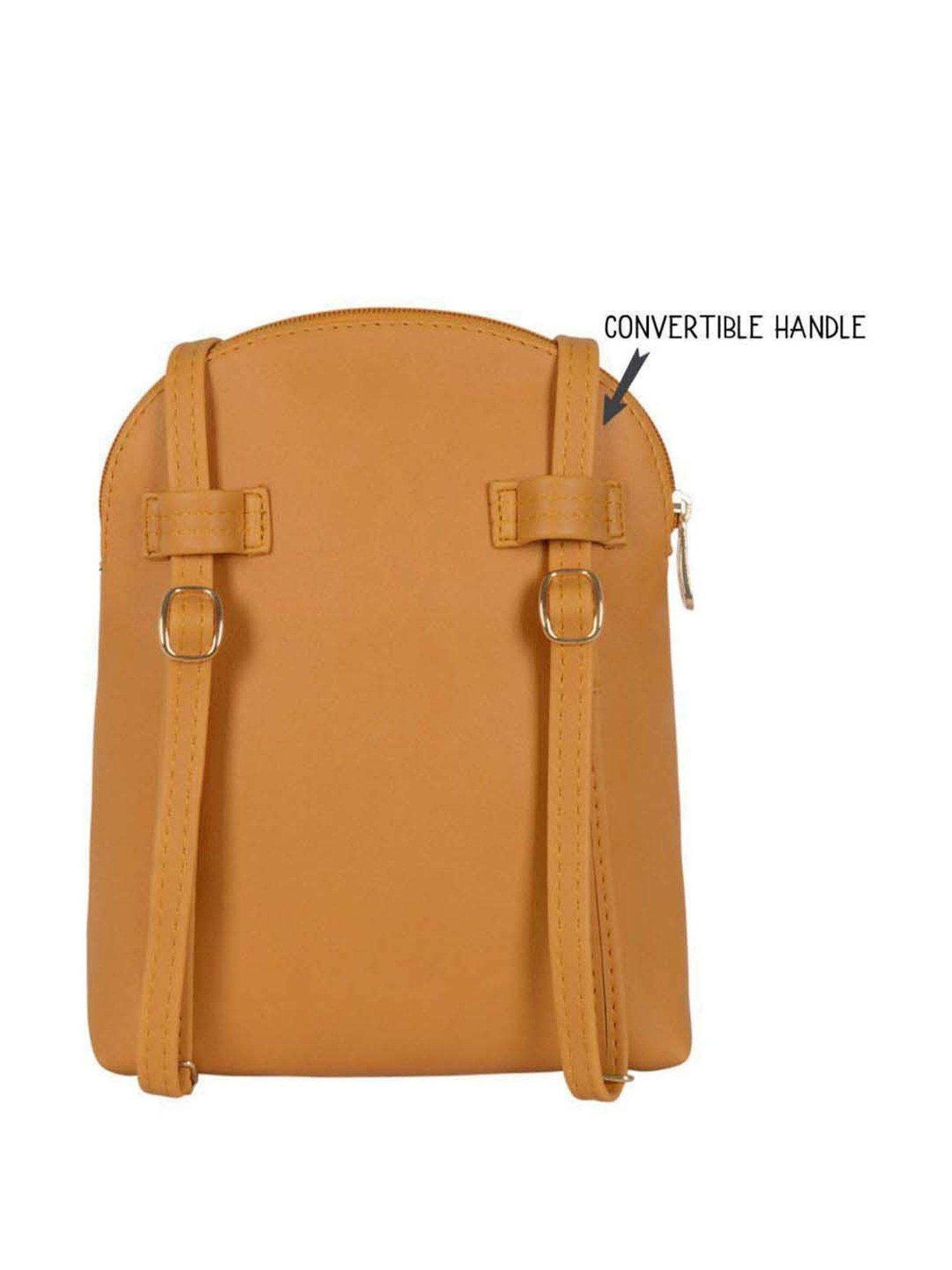 Baggit Yellow Medium Convertible Backpack