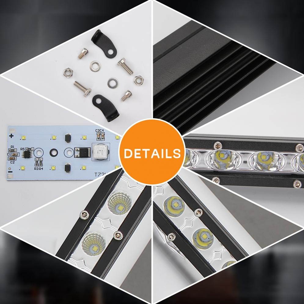 20 Inch 54W 6000K 5400LM Waterproof Car LED Strip Work Light Bar Single Row Off Road Led Lights  for Jeeps / SUV /Motorcycles