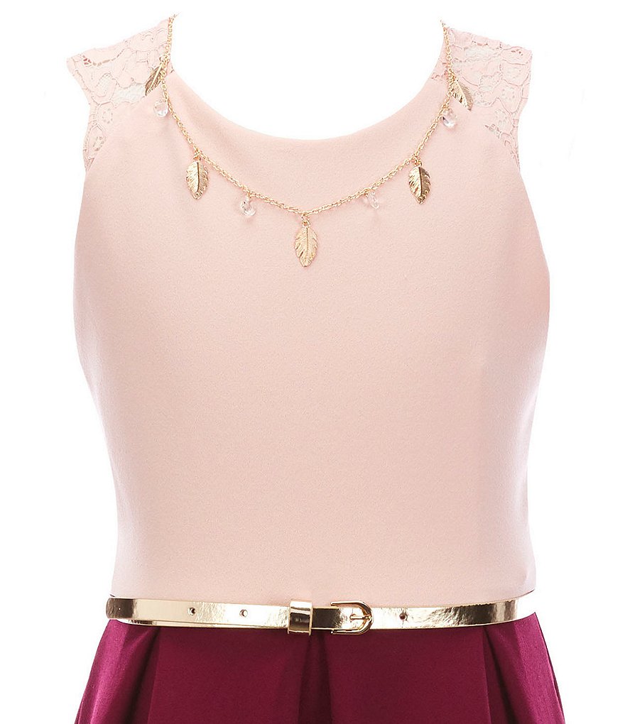 Rare Editions Big Girls 7-16 Tie-Dye Pleated Chiffon Maxi Dress