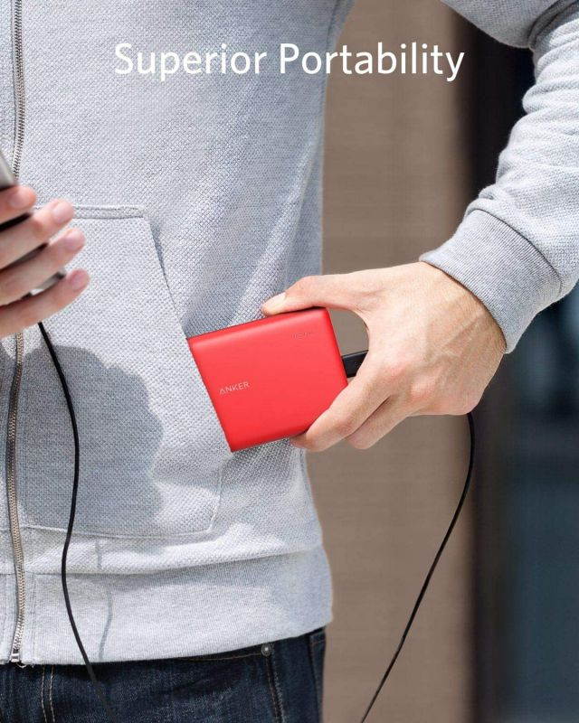 Power Bank, Anker PowerCore 13000 Portable Charger - Compact 13000mAh 2-Port with PowerIQ and VoltageBoost Technology for iPhone, iPad, Samsung Galaxy (Black)