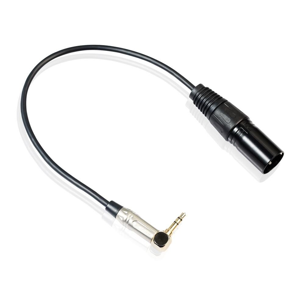 0.3m 90 Degree 3.5mm Stereo TRS Male to XLR 3Pin Male Audio Cable Wire Cord (1pcs)