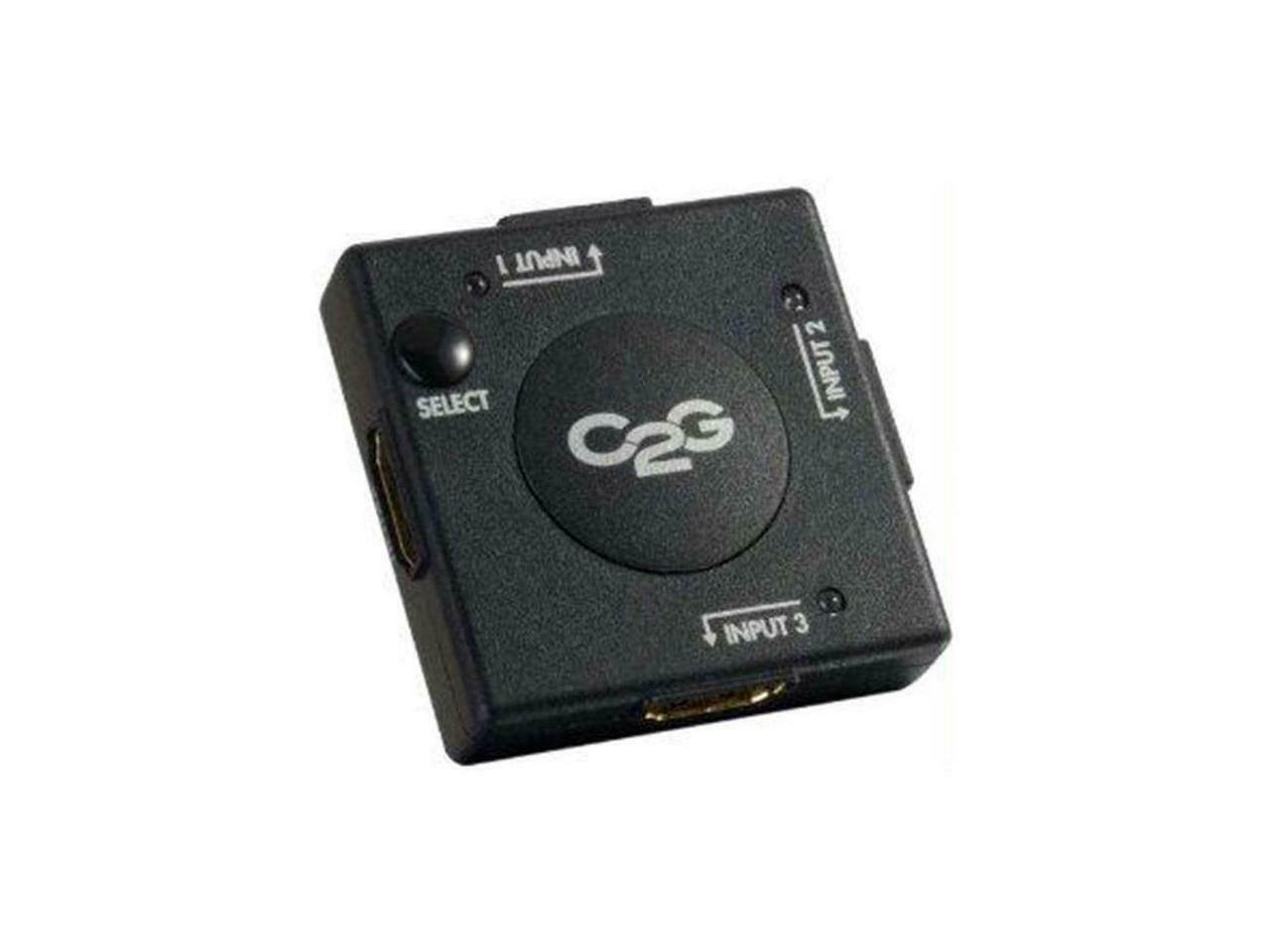 C2G 40734 3-Port HDMI Auto Switch, Black