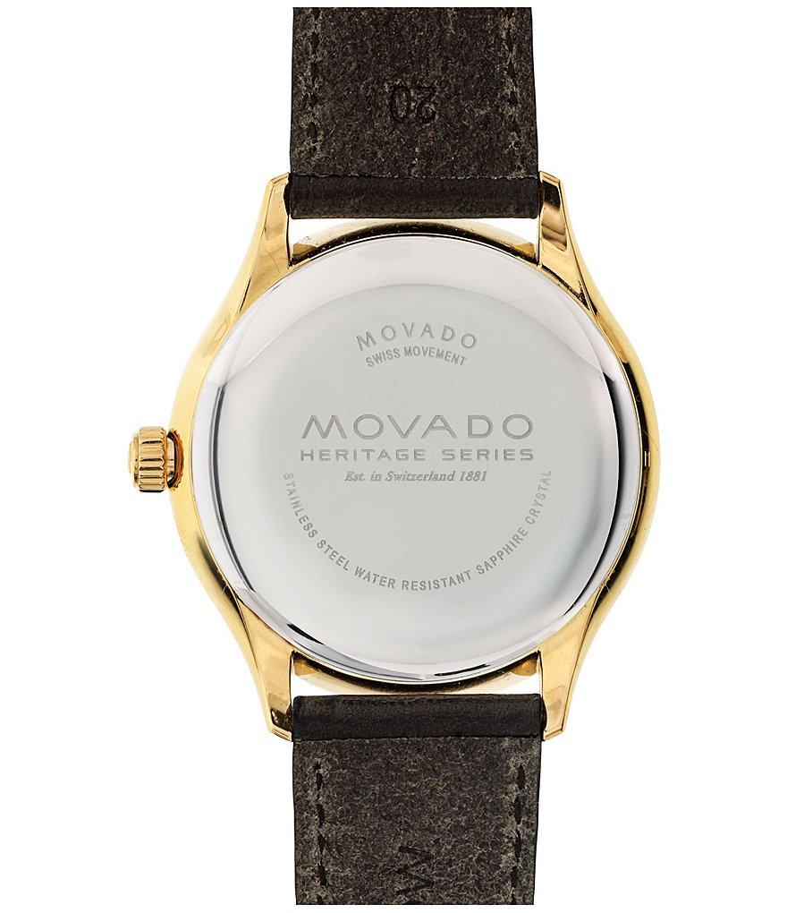 Movado Men's Heritage Series Calendoplan Brown Leather Watch