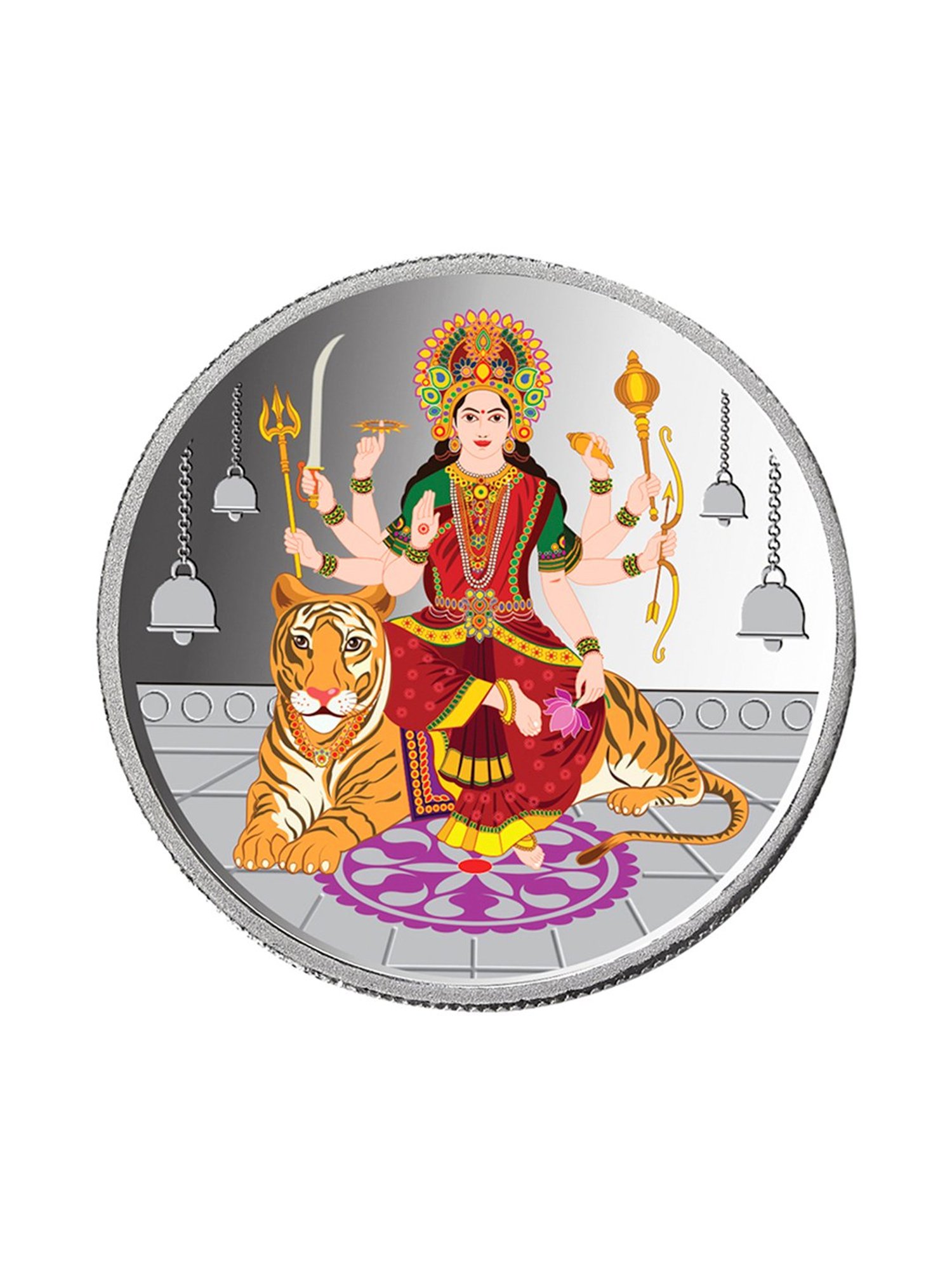 Taraash Durga Mata 999 20gm Silver Coin
