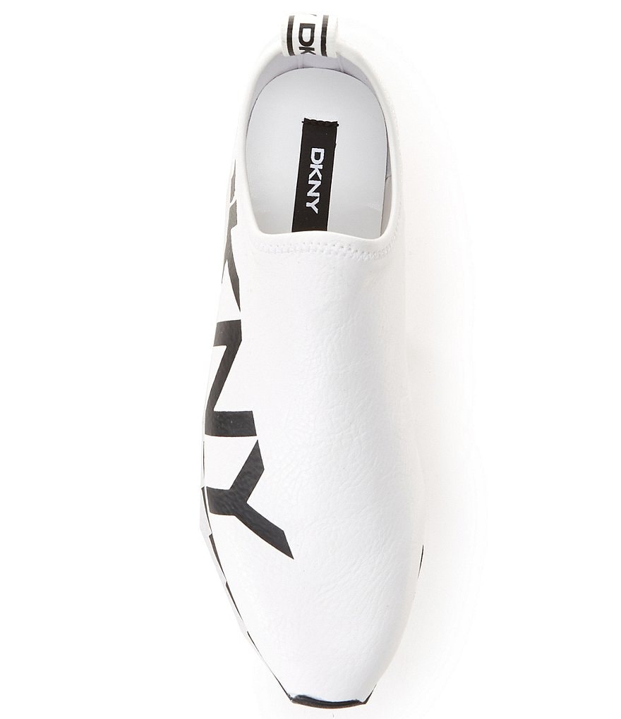 DKNY Azer Logo Slip-On Platform Wedge Sneakers
