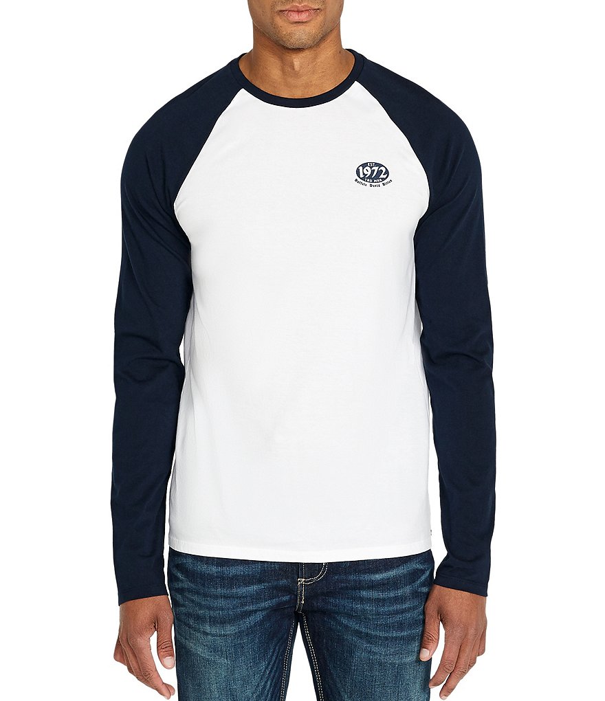 Buffalo David Bitton Tabirks Colorblock Raglan Lon-Sleeve T-shirt