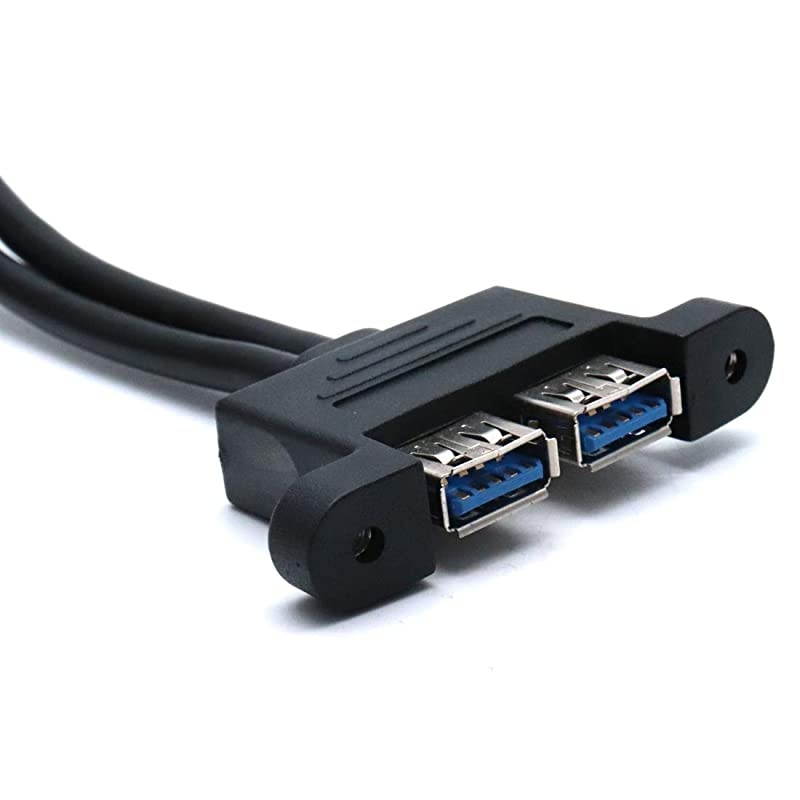Dual Panel Mount USB 30 to Motherboard Header Cable