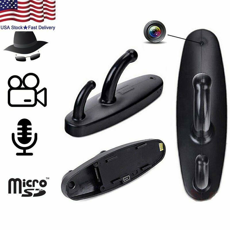 Mini Hidden Spy Camera HD 1080P Wall Mounted Hidden Camera Clothes Hook Coat Hanger Nanny Cam Surveillance Home Security Camera Housekeeper