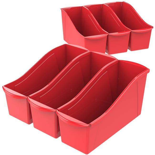 Large Book Bin, Red (Case of 6)