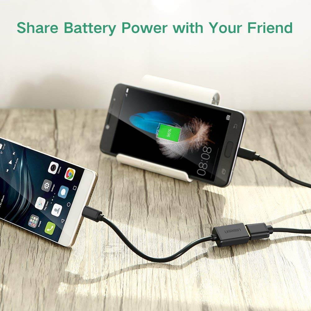 UGREEN Micro USB to USB, Micro USB 2.0 OTG Cable 2 Pack On The Go Adapter Micro USB Male to USB Female for Samsung S7 S6 Edge S4 S3, LG G4, Dji Spark Mavic Remote Controller, Android Tablets