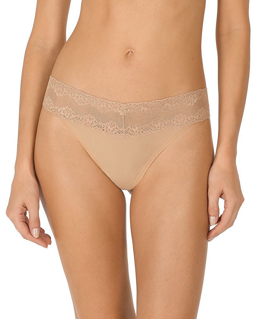 Natori Bliss Perfection Lace Trim Thong 3-Pack