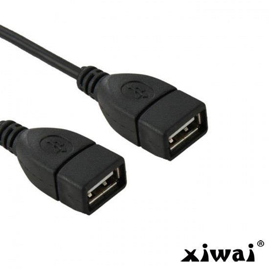 Xiwai 10 Pin Motherboard Female Header to Dual USB 2.0 Female Adapter Cable 50cm