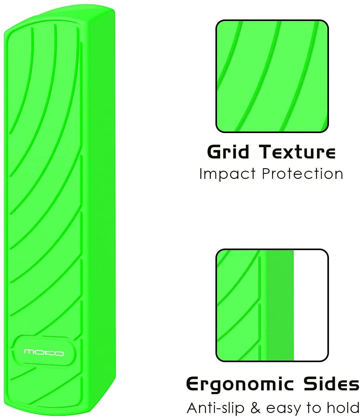 MoKo Silicone Remote Case Compatible with 5.9" Fire TV Stick 2020 Release 2016 Release with Alexa Voice Remote Control (1st Gen), [Anti-Slip] Shockproof Protective Cover Case - Green