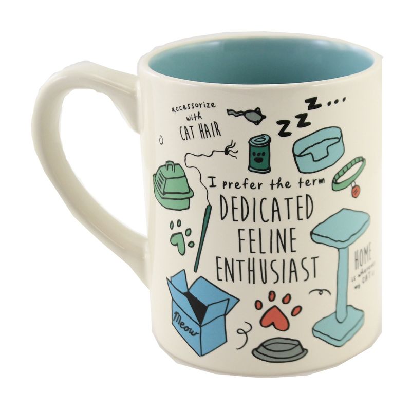 Tabletop 4.0" Crazy Cat Lady Mug Cats Rule Enesco  -  Drinkware