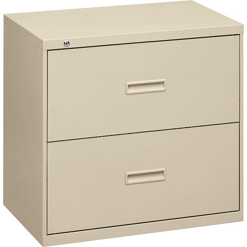 Basyx 400 Series Two-Drawer Lateral File 36w x 19-1/4d x 28-3/8h Putty 482LL