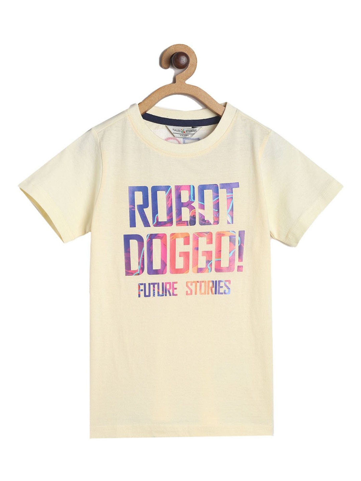 Tales & Stories Kids Off White Graphic Print T-Shirt