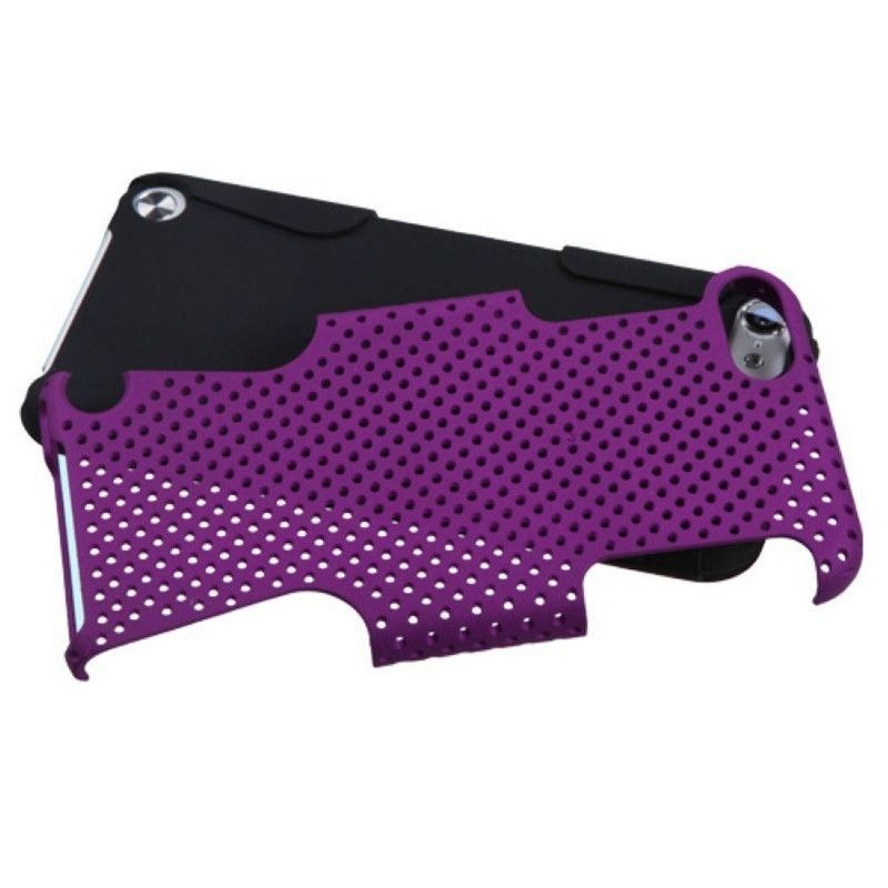 ASMYNA For Apple iPod Touch 5th Gen/6th Gen Purple Mesh Hard Hybrid Case Cover
