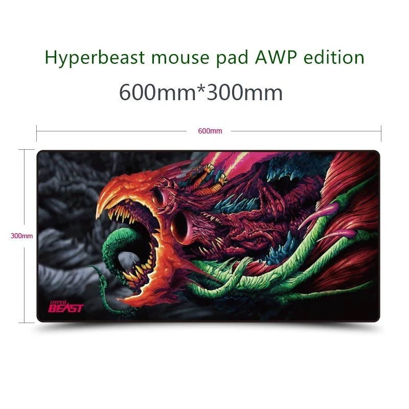 1pc Super Large Mouse Pad AWP Hyperbeast Gaming Mouse Pad Same Style With M4a1 Mouse Mat Customized Limit Edition For CSGO