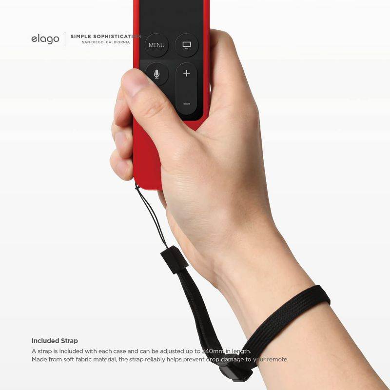 elago R1 Silicone Case Compatible with Apple TV 4K 4th and 5th Generation Siri Remote Control - Red