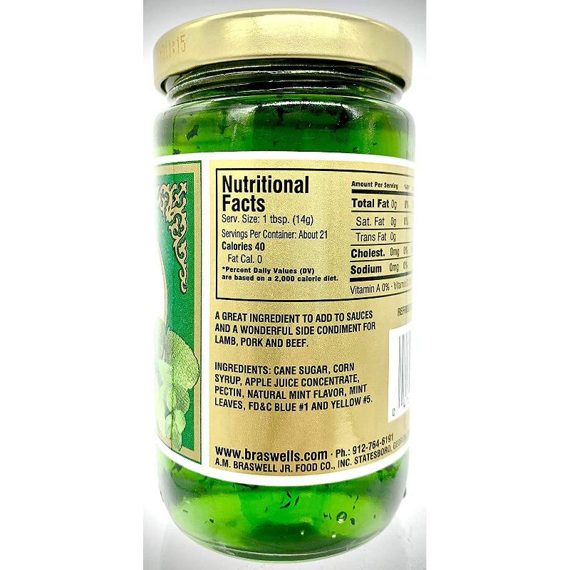 Braswell's Mint Jelly with Leaves - 10.5oz