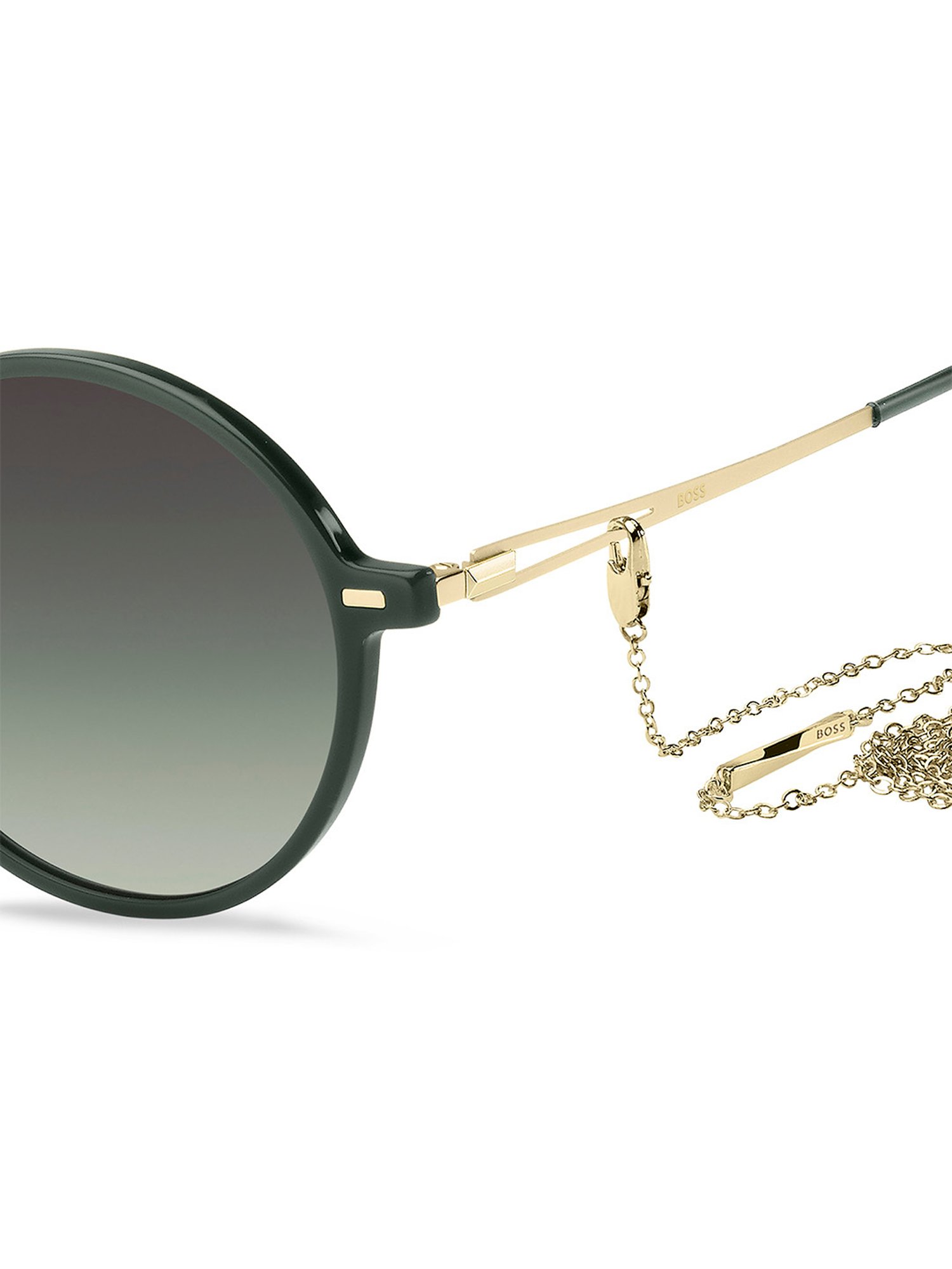 Hugo Boss Grey Round Sunglasses for Women