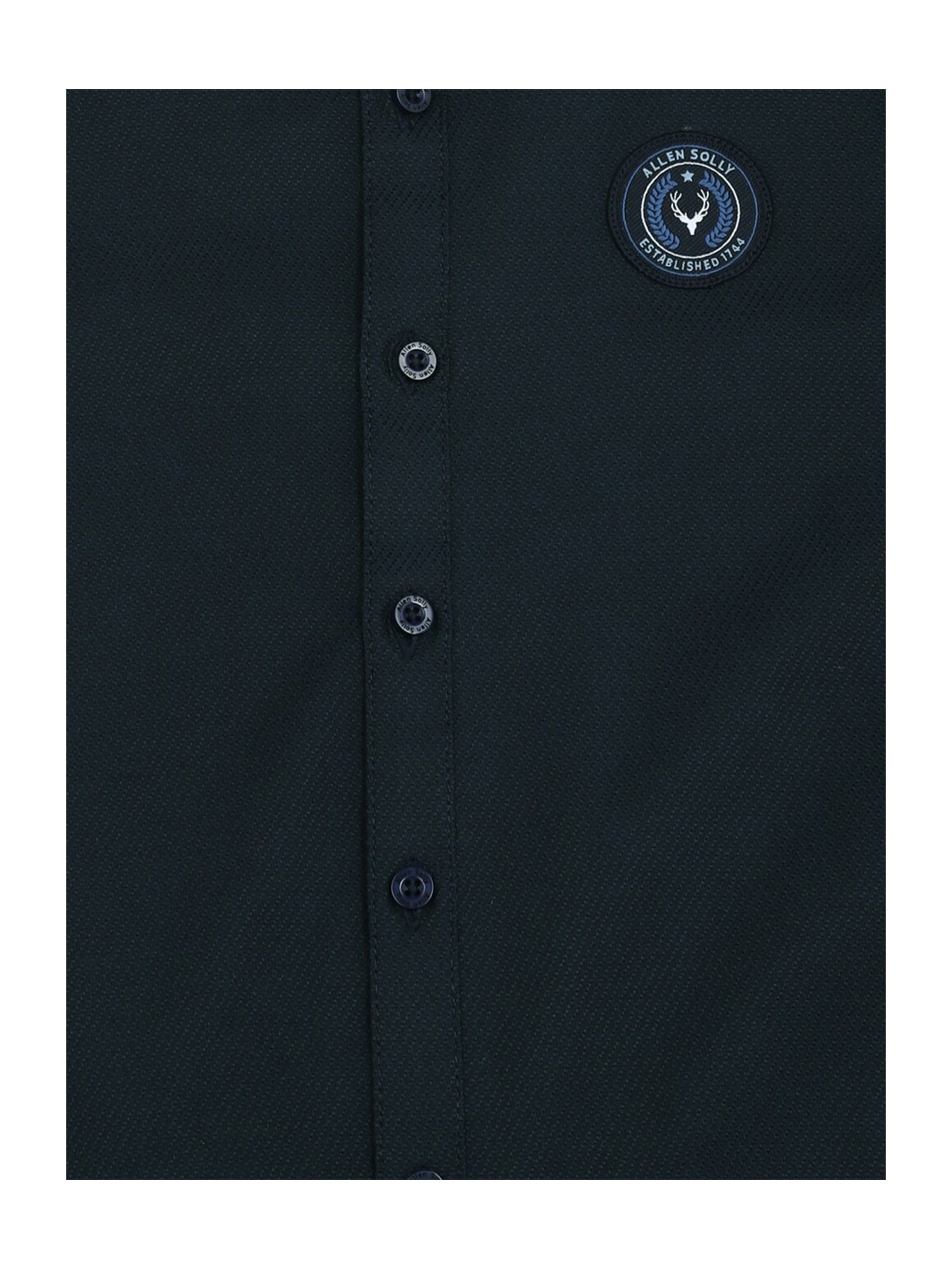 Allen Solly Junior Navy Solid Full Sleeves Shirt