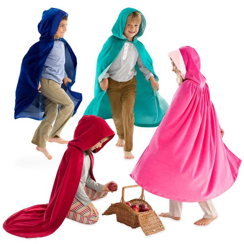HearthSong - Classic Cloaks for Kids Dress Up Imaginative Play,  Blue