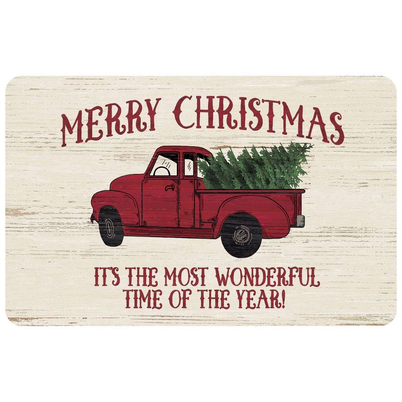 1'9"x2'7" Premium Comfort Vintage Truck Christmas Anti - Fatigue Mat - Bungalow Flooring