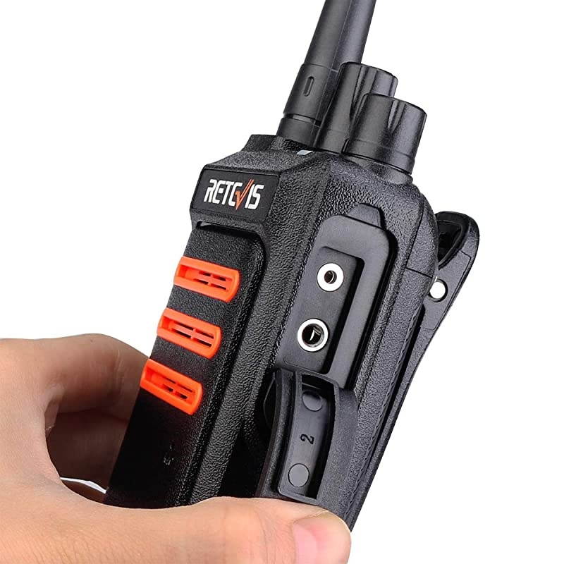 RT76 2 Way Radio GMRS Long Range 30 Channels High Power Clear Sound Outdoor Rugged Walkie Talkies with Speaker MicBlack2 Pack