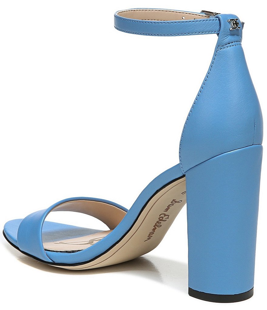 Sam Edelman Yaro Leather Ankle Strap Block Heel Dress Sandals