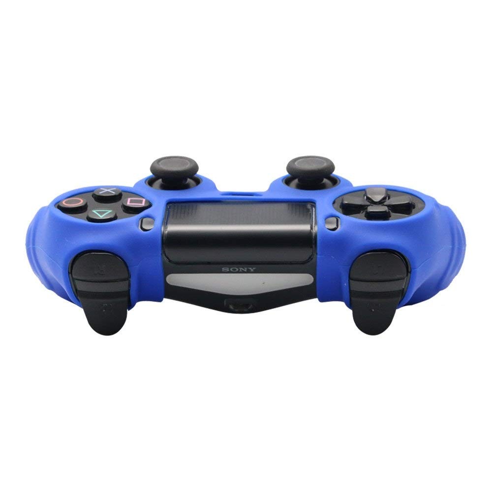 CHINFAI PS4 Controller DualShock4 Skin Grip Anti-Slip Silicone Cover Protector Case for Sony PS4/PS4 Slim/PS4 Pro Controller with 8 Thumb Grips (Blue)