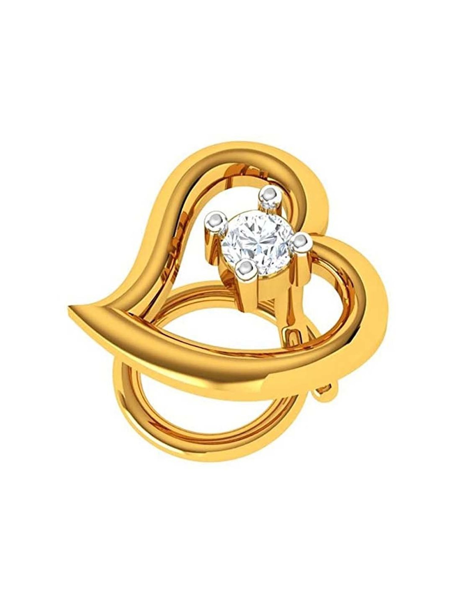 P.C. Chandra Jewellers 22k Gold Yellow Nosepin