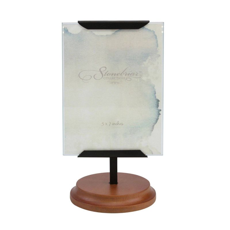 Photo Stand with Wooden Base Single Frame - Stonebriar Collection