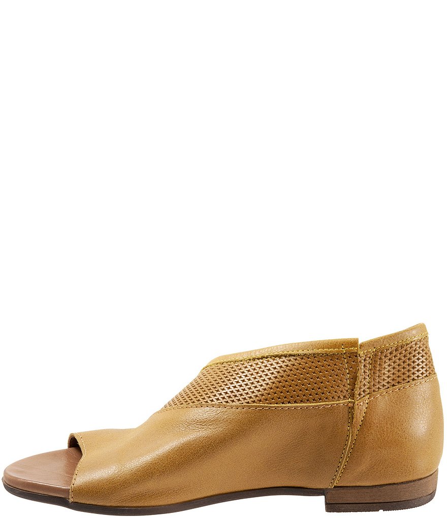 Bueno Tahiti Perforated Leather Asymmetrical Slip-On Sandals