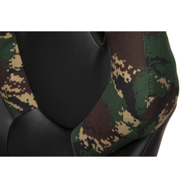 OFM Essentials Collection Racing Style Bonded Leather Gaming Chair, in Arctic Camo (ESS-3085-ARC)