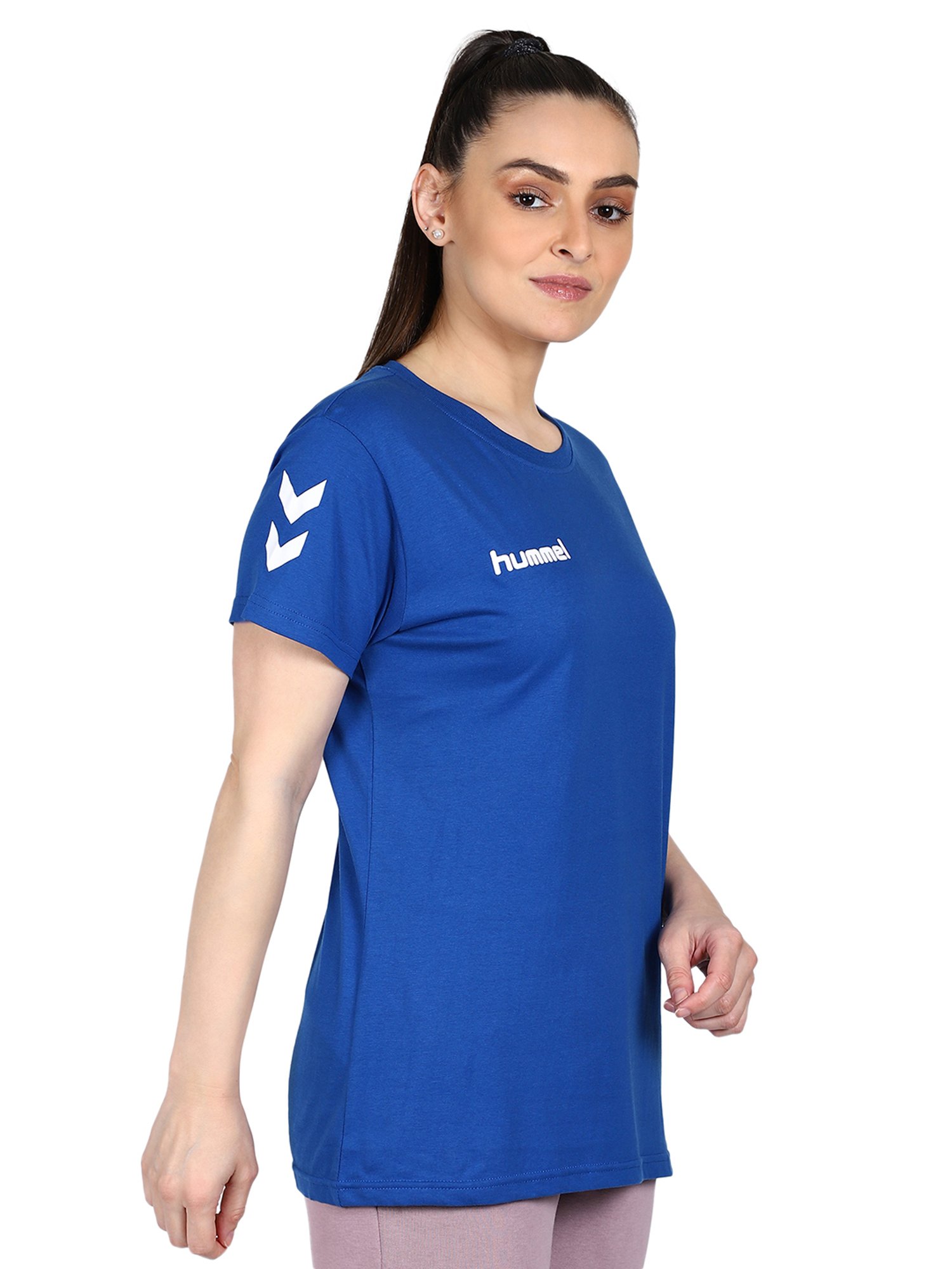 Hummel Blue Logo Printed T-Shirt