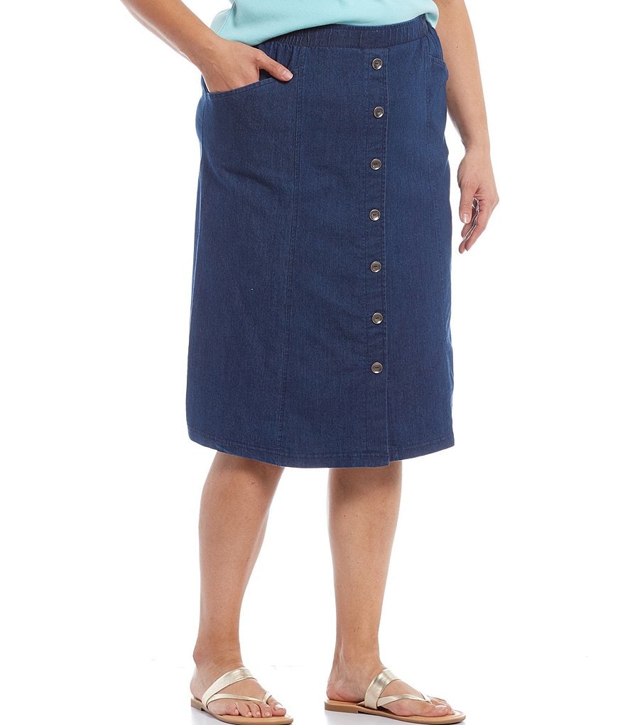 Intro Plus Size Activeease Drawstring Faux Wrap Skort