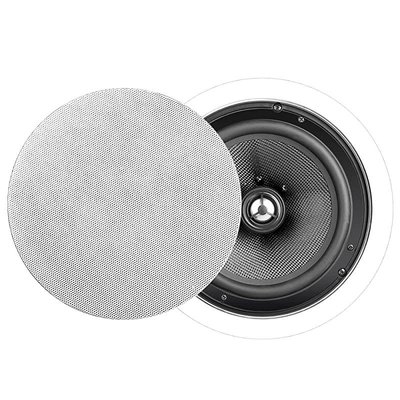 8&rdquo; in-Ceiling Speaker Pair &ndash; 150W Stereo Speakers, Pivoting Tweeter, ICE840