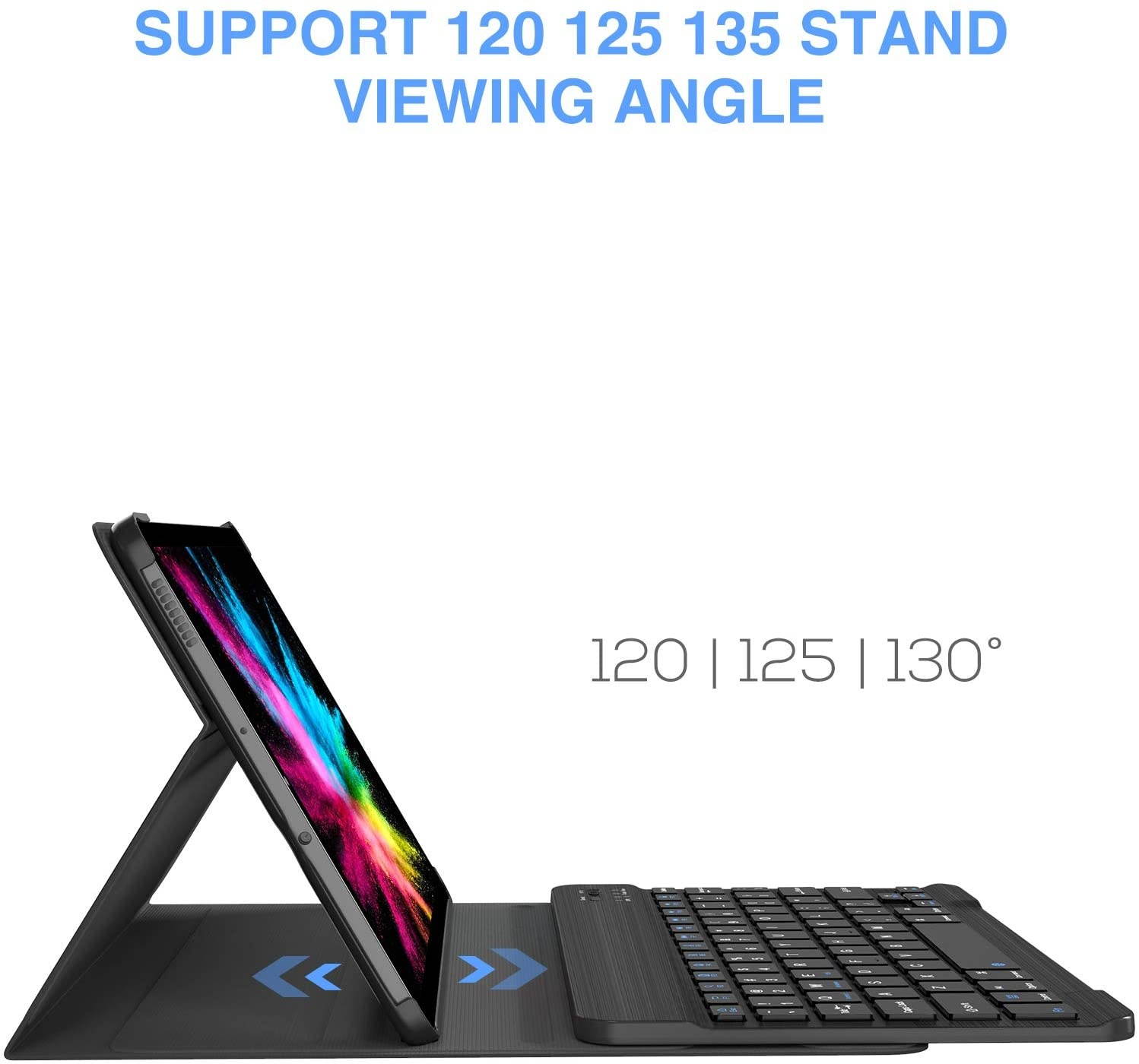 Galaxy Tab S6 Lite 10.4 Case with Keyboard - Detachable Wireless Keyboard - Premium Slim Folio Stand Cover for Samsung Galaxy Tab S6 Lite 10.4 Inch SM-P610 SM-P615 2020 Black