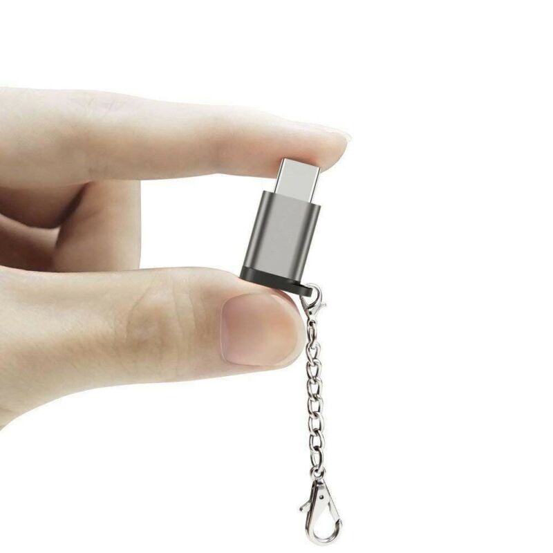 Micro USB to USB C Adapter, Micro USB to Type C Mini Converter, Grey