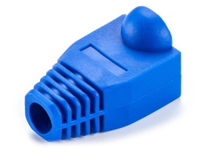 Aurum Cables Network Cable Boots Cap Cover for RJ45 Connectors Black & Blue